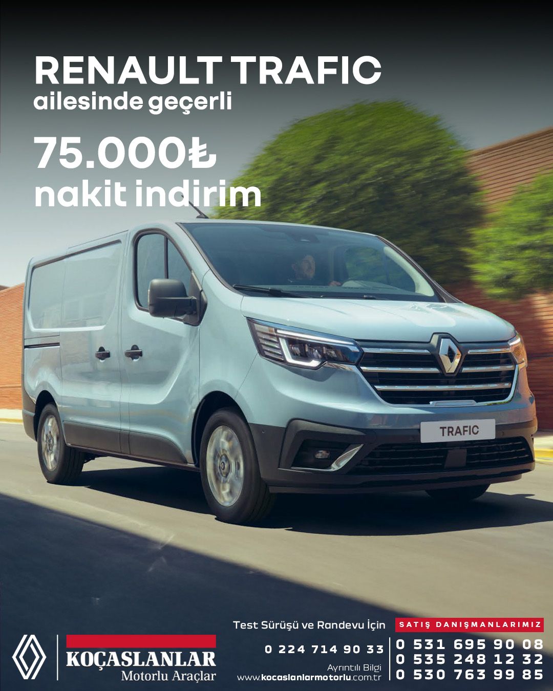 Renault Trafic Nakit İndirim kampanyası
